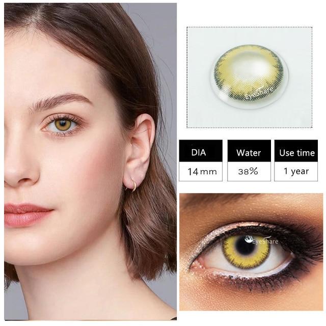 1 Pair PRO INDIAN Color  Cosmetic Contact Lens for Eyes Yearly Use Cosmetic Contacts for Eyes Beautiful Pupil