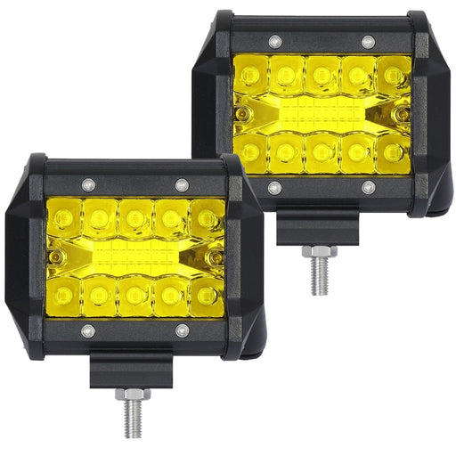 LM 2pcs LED 20W Work Lamp White Yellow 4 Inch Light Bar 24v 12V IP67 Cmobo FOR 4x4 OFF ROAD ATV TRUCK BOAT UTV SPOTLIGHT