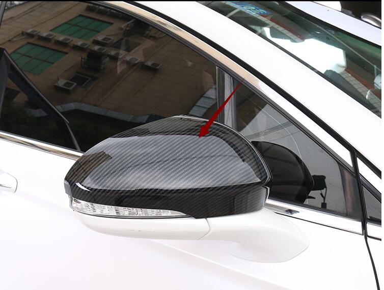FOR Ford Mondeo For Fusion 2013 -2018 ABS Carbon fibre Print DOOR SIDE-VIEW WING REARVIEW MIRROR COVER TRIM 2PCS